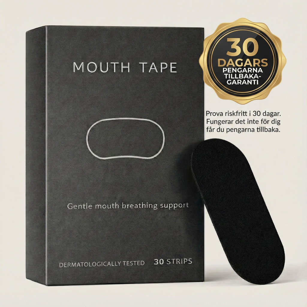 Ventilerad muntejp för näsandning på natten