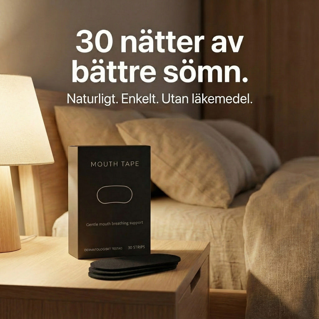 Ventilerad muntejp för näsandning på natten