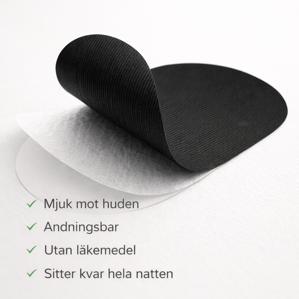 Ventilerad muntejp för näsandning på natten